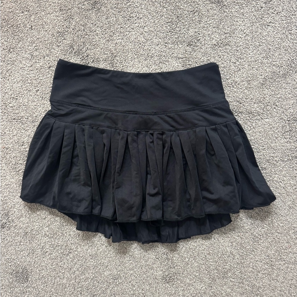 Gold Hinge Women’s Pleated Tennis Skirt - Black - S